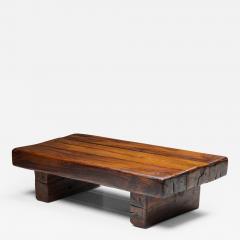 Rectangular Wabi Sabi Rustic Coffee Table 1950s - 2557747