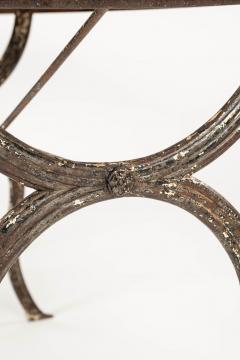 Rectangular White Marble Top Iron Base Table - 3298137