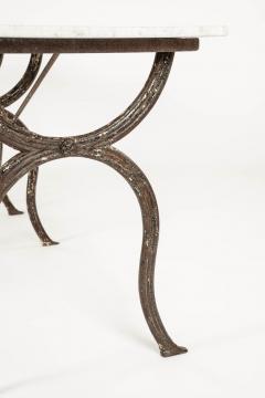 Rectangular White Marble Top Iron Base Table - 3298138