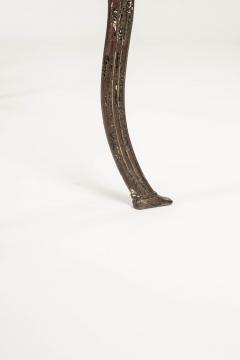 Rectangular White Marble Top Iron Base Table - 3298139