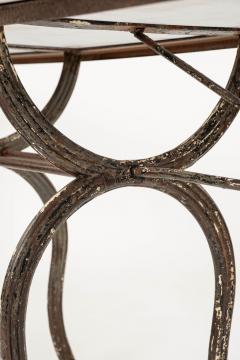 Rectangular White Marble Top Iron Base Table - 3298142