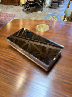 Rectangular Wood Box with Smoked Glass Lid - 4371633