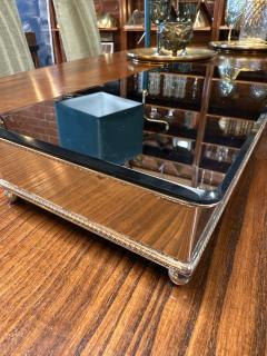 Rectangular Wood Box with Smoked Glass Lid - 4371634