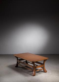 Rectangular elm coffee table Denmark 1930s - 2605202