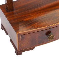 Rectangular mahogany swinger dressing mirror on a bow front stand with drawer - 3279183