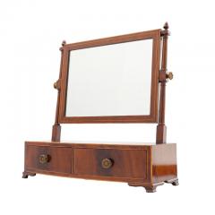 Rectangular mahogany swinger dressing mirror on a bow front stand with drawer - 3279186