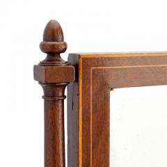 Rectangular mahogany swinger dressing mirror on a bow front stand with drawer - 3279190