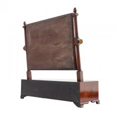 Rectangular mahogany swinger dressing mirror on a bow front stand with drawer - 3279258