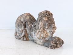 Recumbent Concrete Lion with Sphere France 1920s - 4208901