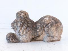 Recumbent Concrete Lion with Sphere France 1920s - 4208905