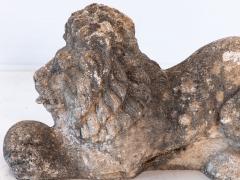 Recumbent Concrete Lion with Sphere France 1920s - 4208906