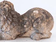 Recumbent Concrete Lion with Sphere France 1920s - 4208907
