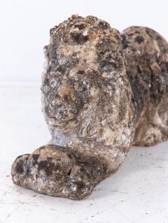 Recumbent Concrete Lion with Sphere France 1920s - 4208910