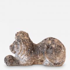 Recumbent Concrete Lion with Sphere France 1920s - 4209702