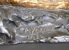 Recumbent Male Nude Gilded Bronze Sculpture by Agnes Yarnall  - 4452725