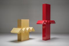 Red Abstract Post Modern Sculpture 1989 - 2730693