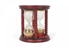 Red Decorated Lacquer Hour Glass - 4672052