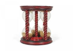 Red Decorated Lacquer Hour Glass - 4672053