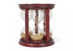 Red Decorated Lacquer Hour Glass - 4672057