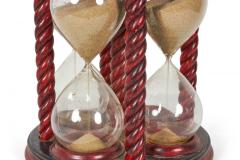 Red Decorated Lacquer Hour Glass - 4672058
