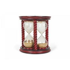 Red Decorated Lacquer Hour Glass - 4717090