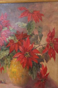Red Flowers Oil on Canvas - 3171076