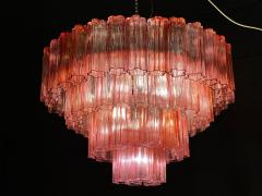 Red Fuchsia Murano Glass Tronchi Chandelier 1970 - 3962192