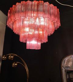 Red Fuchsia Murano Glass Tronchi Chandelier 1970 - 3962194