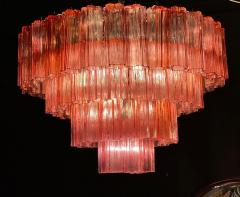 Red Fuchsia Murano Glass Tronchi Chandelier 1970 - 3962195