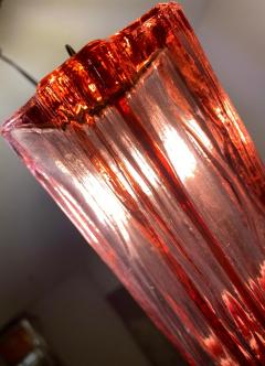 Red Fuchsia Murano Glass Tronchi Chandelier 1970 - 3962196