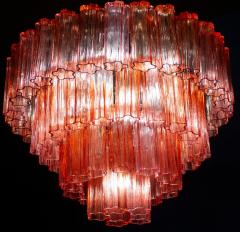 Red Fuchsia Murano Glass Tronchi Chandelier 1970 - 3962198