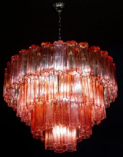 Red Fuchsia Murano Glass Tronchi Chandelier 1970 - 3962199