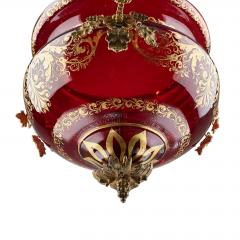 Red Glass Russian Lantern with Gilt Decoration - 1733070