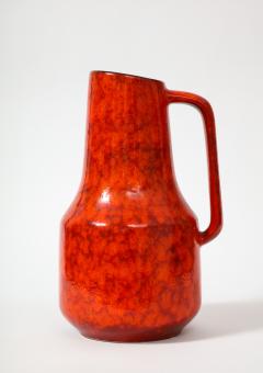 Red Glazed Ceramic Monumental Pitcher c 1960 - 3214161