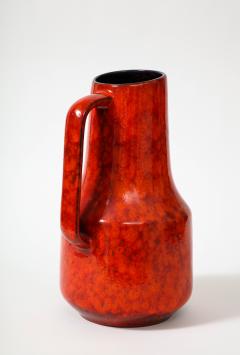 Red Glazed Ceramic Monumental Pitcher c 1960 - 3214166