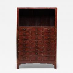 Red Lacquer Medicine Cabinet - 4205072