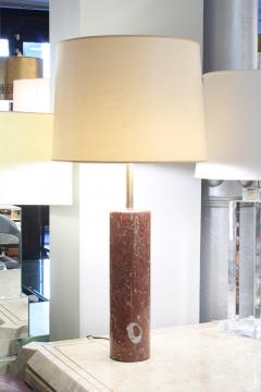 Red Marble Table Lamp by Nessen - 190545