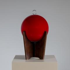 Red Sphere Table Lamp Mid 20th Century - 3781360