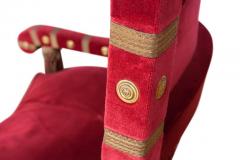Red Velvet Italian Throne Chairs - 543292