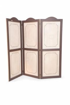Red and Gold Chinoiserie Three Panel Screen - 2800769