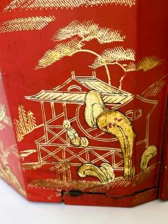 Red and Gold Lacquer Portable Tea Bucket and Cover Ryukyu Kingdom Okinawa - 3343040