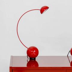 Red table lamps attr Valenti Italy Mid 20th Century - 3664619