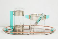 Rede Guzzini Vintage Rede Guzzini Glass Ice Lucite Martini Jug Ice Bucket and Tray Bar Set - 597305