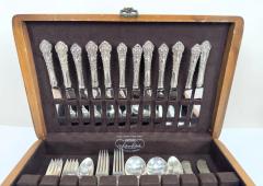 Reed and Barton Art Nouveau Serling Silver Dinner Flatware set 72 Pcs - 3678655