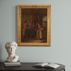 Refined 18th century Venetian interior scene painting - 3927222