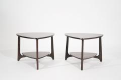 Refined Set of Sculpted Walnut End Tables C 1950s - 3111133