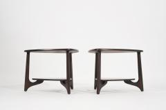 Refined Set of Sculpted Walnut End Tables C 1950s - 3111135