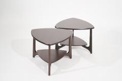 Refined Set of Sculpted Walnut End Tables C 1950s - 3111136