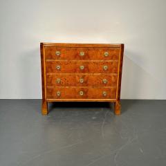 Refinished Biedermeier Four Drawer Satin Birch Chest Dresser or Commode 1850s - 2999311