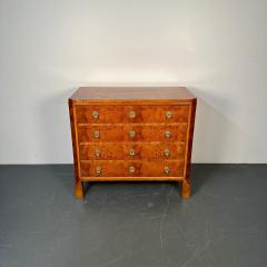 Refinished Biedermeier Four Drawer Satin Birch Chest Dresser or Commode 1850s - 2999312